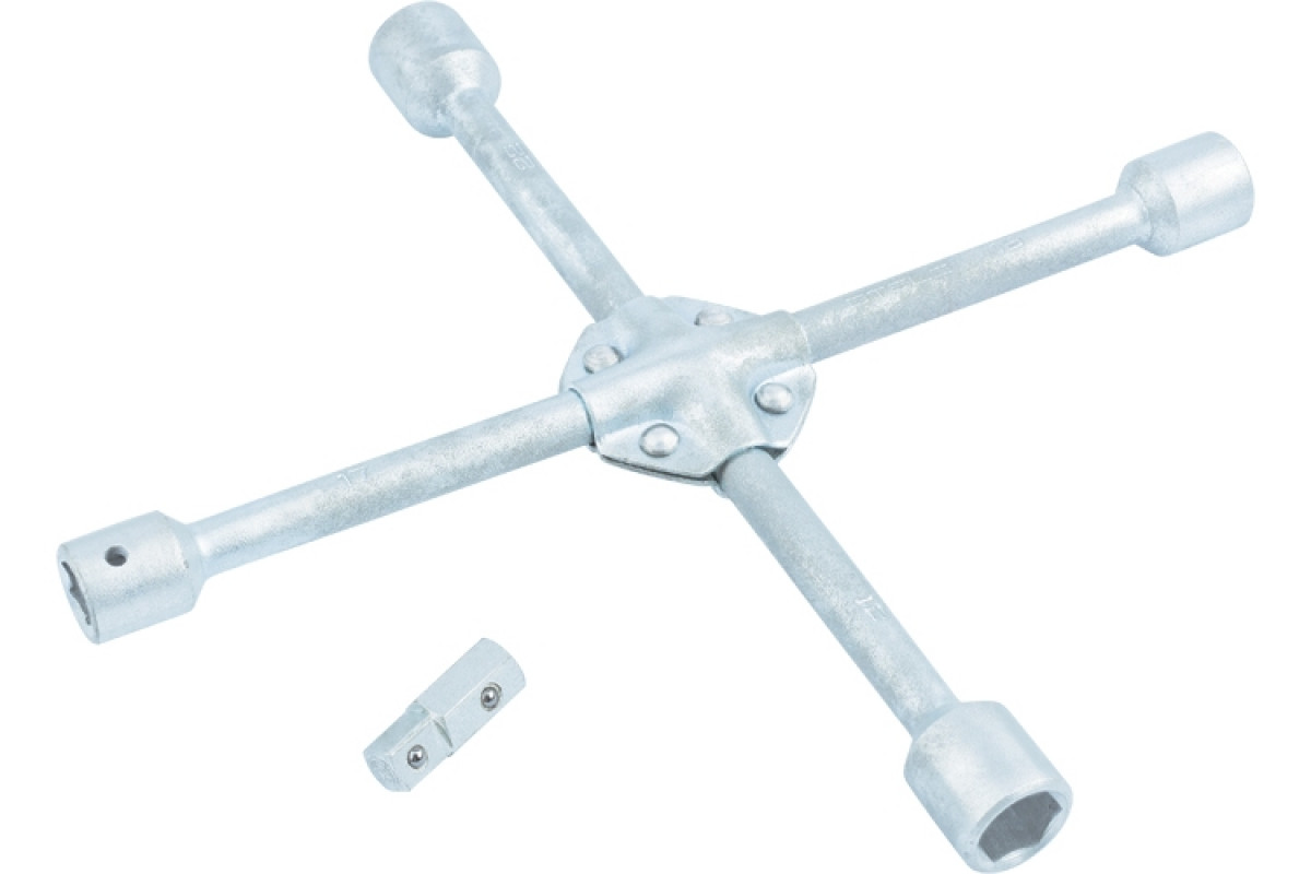 Ключ балонный крест 17 19 21 22 1 2, усиленный, с переходником на 1 2  STELS