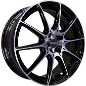 INCH 6,5x17/4x100 ET43 D60,1 FA8537 Gloss Black Machined Face (ZJH) FlowForming